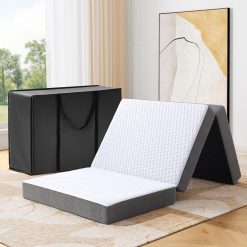 Autsel Matelas Pliable 140x200x15cm Extra épaisse, Matelas d'invité Pliant en Mousse, Lavable Matelas Camping Matelas de Sol pour Adultes